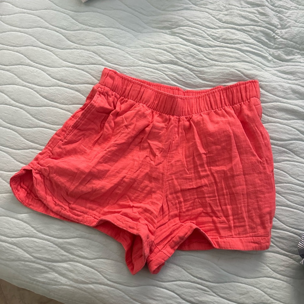 Old navy Coral linen high Waist Shorts